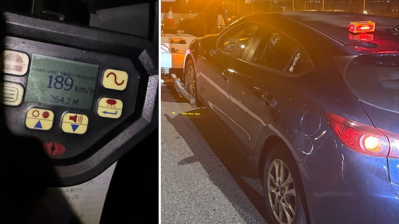 Driver charged with dangerous operation for going nearly 190 km/h on highway