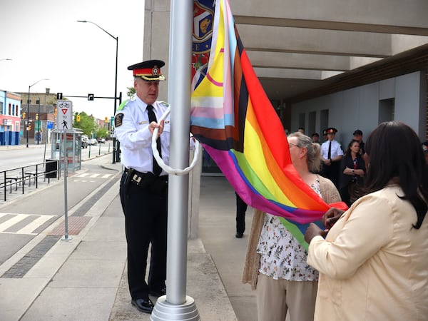 London police raise pride flag at headquarters