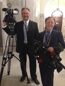 Galen at the Alberta Legislature. (Credit: Galen McDougall)