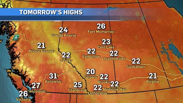 Smoke could move into Calgary on Wednesday