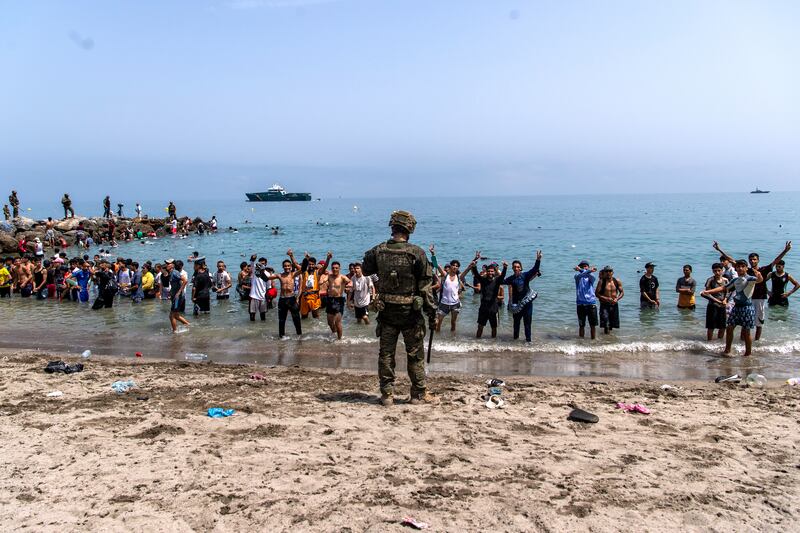 60,000 migrants cross into Ceuta from Morocco