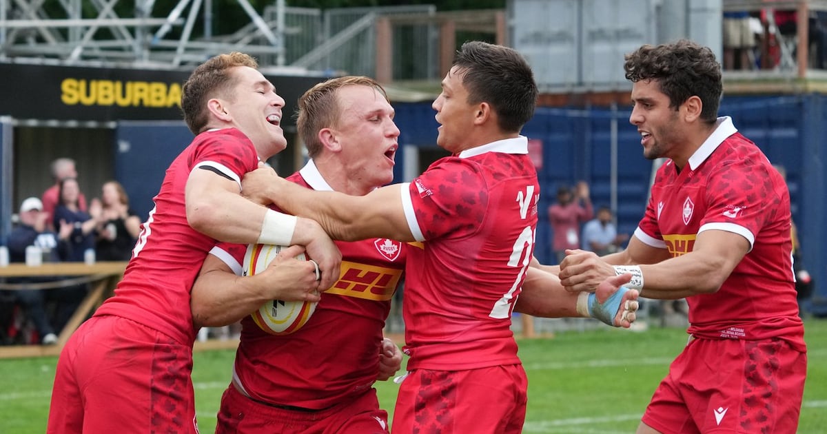 Kanadas Rugby-Nationalmannschaft der Männer schlägt die USA mit 19:16 und ...