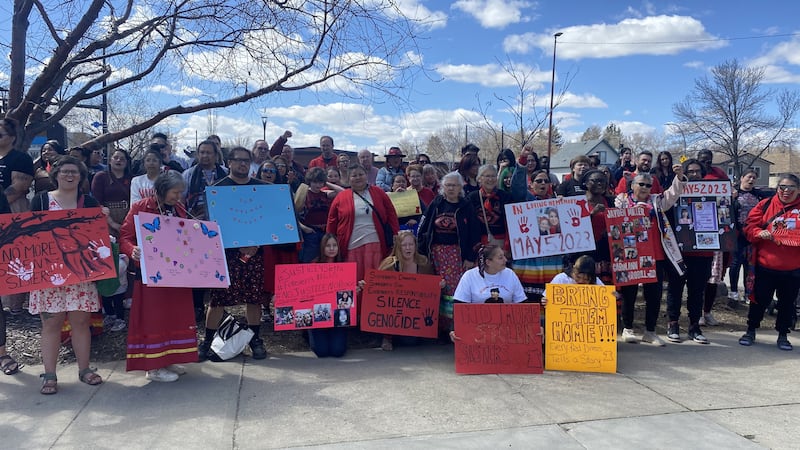‘No more stolen sisters’: MMIWG2S honoured in Edmonton vigil for Red Dress Day