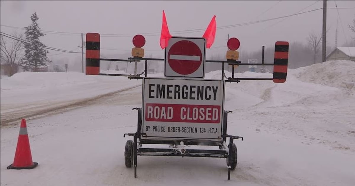 Road closures across northeastern Ontario due to weather, flooding ...
