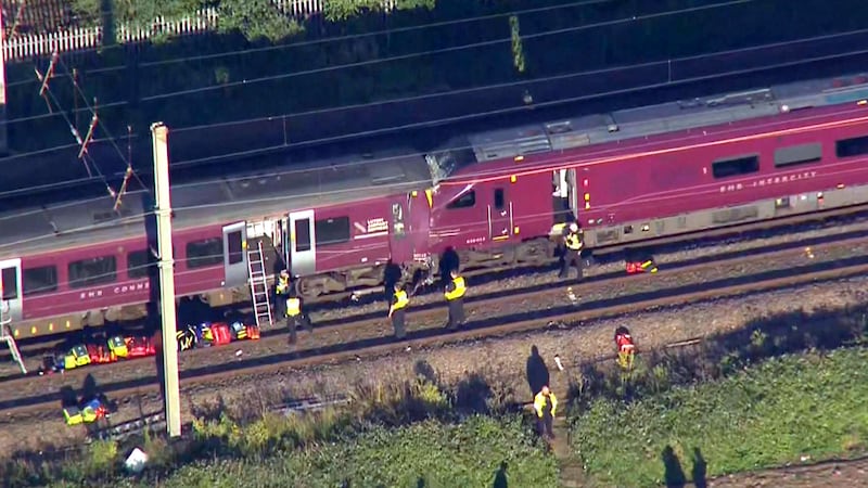 BREAKING NEWS: Emergency crews respond to reports of two trains colliding near London, U.K.