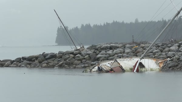 Residents frustrated by rotting sailboats left on Vancouver beach