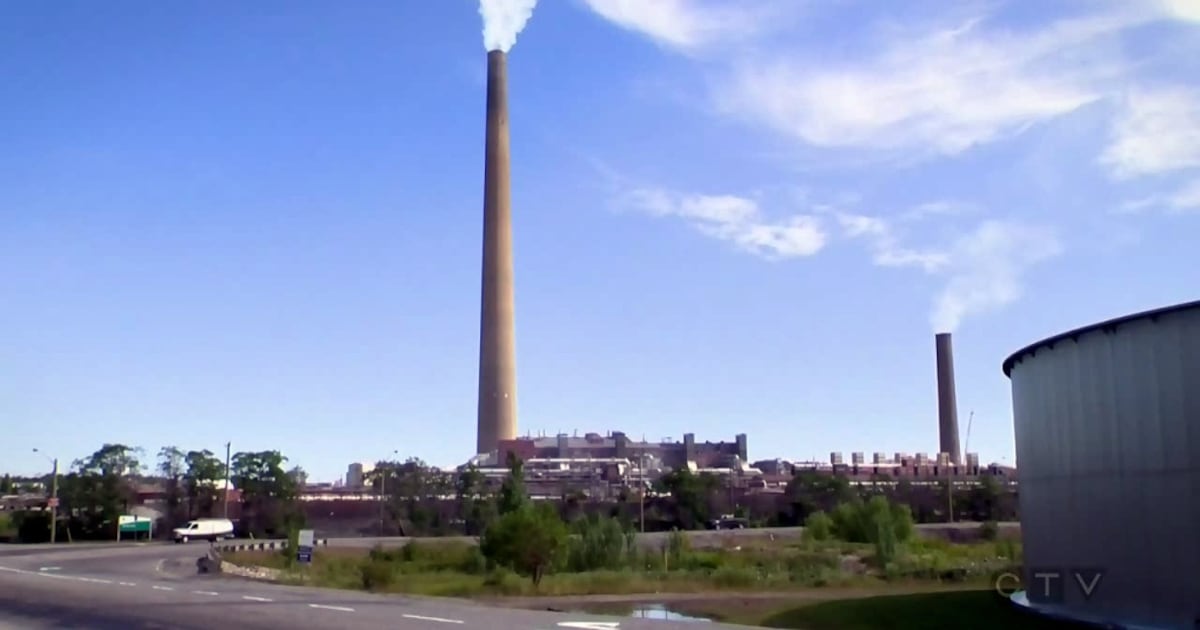 New smoke stacks at Sudbury mine