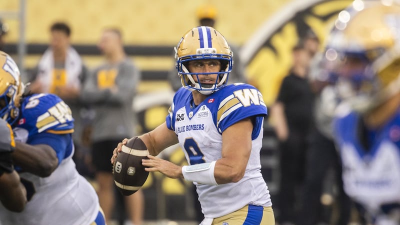 QB Collaros anxious to return to action as Bombers prepare to host winless Redblacks