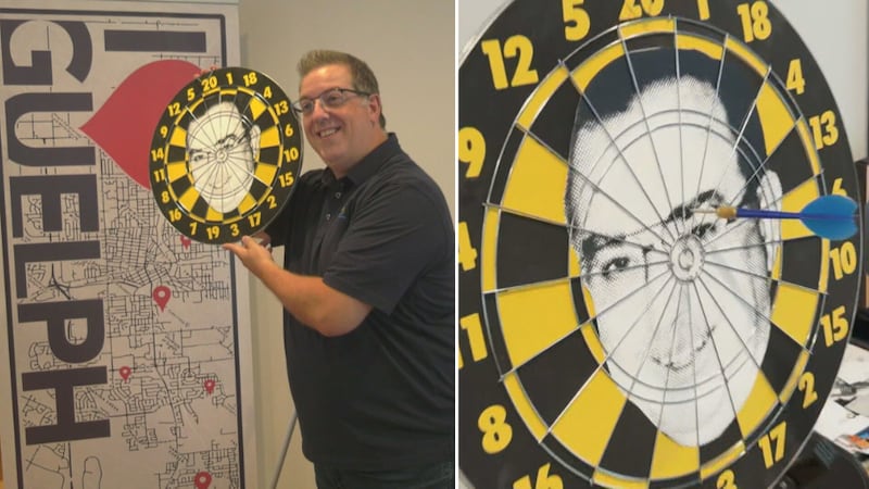 Ontario mayor finds dartboard with his face on it at thrift store