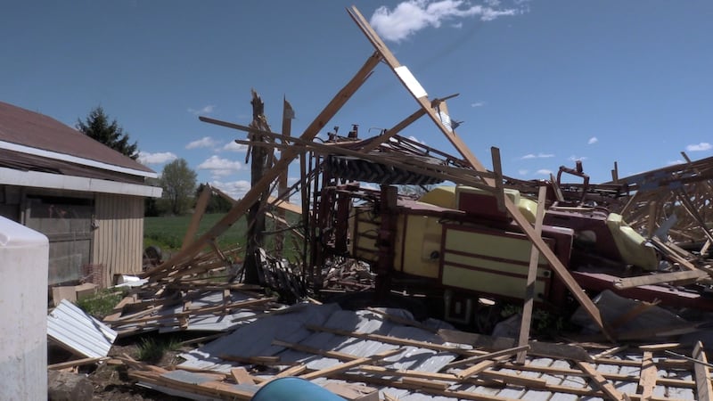 Damage seen after storm north of London