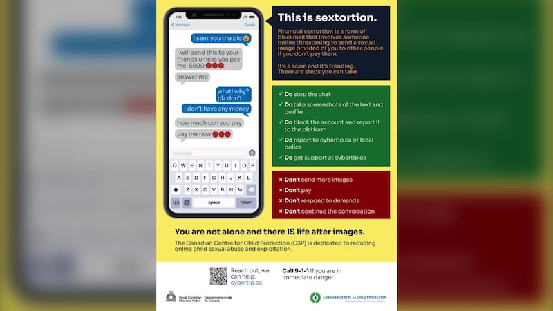 Saskatchewan police warn of sextortion scam targeting teenagers