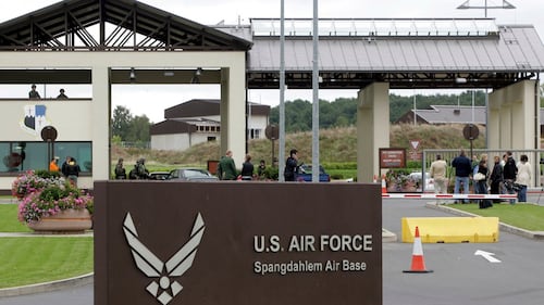 A U.S. military plane crashes near a U.S. air base in Germany, injuring the pilot
