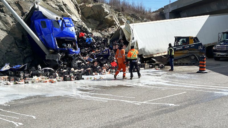 Edmonton transport truck driver charged in Ontario crash