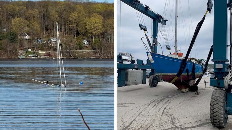 Sinking sailboat removed after sailor rescued near Penetanguishene’s Discovery Harbour