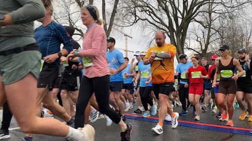 Runners are pictured.