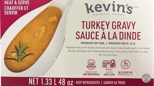 Turkey gravy brand sold in Canada recalled due to undeclared mustard