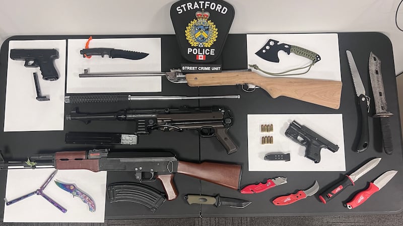Stratford man charged after police seize handgun, drugs and prohibited knife