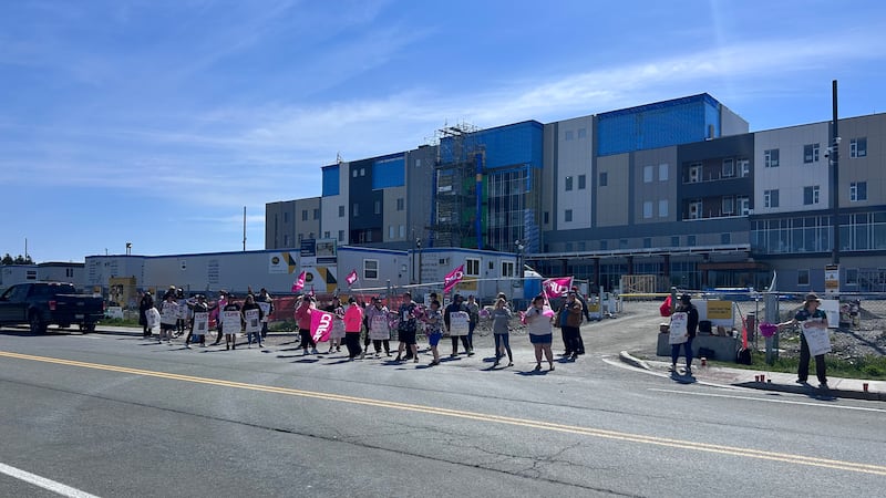 Striking CUPE workers block access to Cape Breton health-care complex