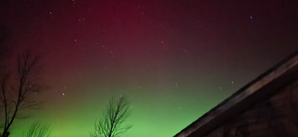 The northern lights are seen in Milton, N.S., on Nov. 11, 2025. (Submitted: Shelley Whynott)