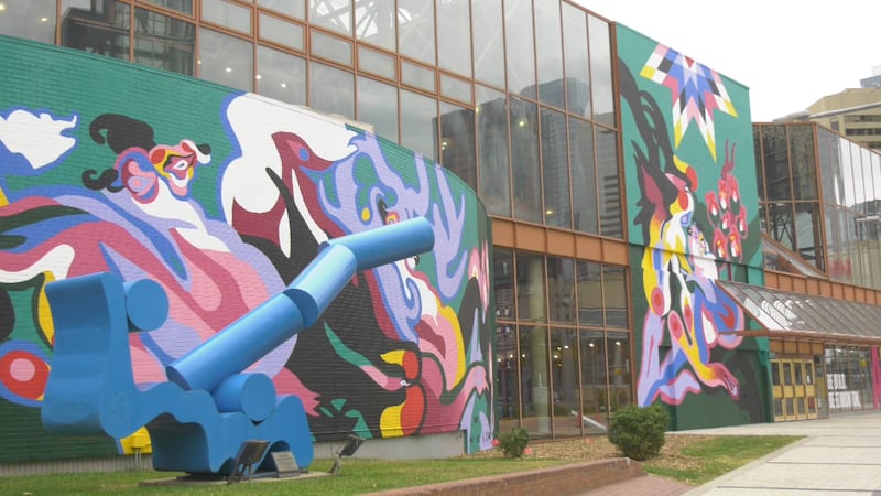 Mural featuring Alberta plants and wildlife unveiled at the Citadel Theatre