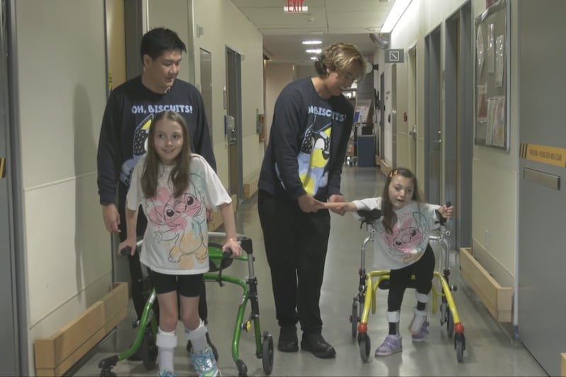 ‘Twin’ nurses help Barrie twin girls in lengthy rehab