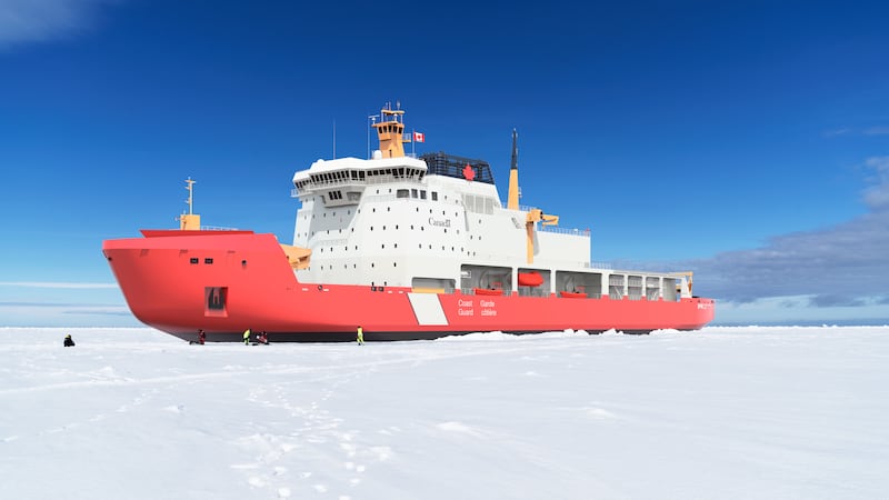 One of the giant ships at the centre of Canada’s shipbuilding revival is taking shape