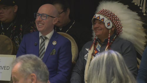King Thunderbird Centre, or okimaw peyesew kamik by its Cree name, officially opens to replace old Boyle Street Community Services home base on Dec. 15, 2025. (Jeremy Thompson/CTV News Edmonton)