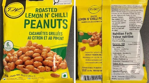Recall issued for peanuts sold in Quebec, Ontario over salmonella contamination