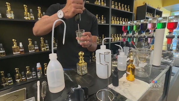 Londoners creating signature scents at viral perfume store