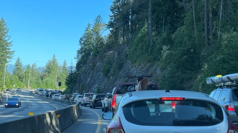 Sea to Sky Highway traffic snarled