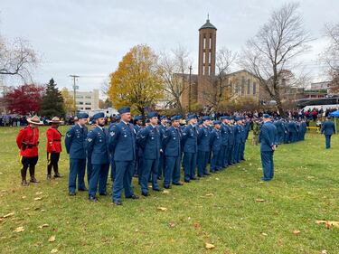 Remembrance Day ceremony at Sullivan's Pond in Dartmouth, N.S. on Tuesday, Nov. 11, 2025. (CTV Atlantic/ Vanessa Wright)