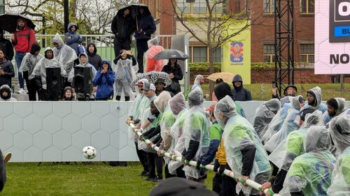 Human foosball players set Guinness World Record with massive game