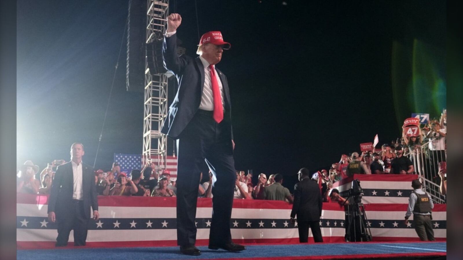A man arrested with guns outside a Trump rally in California is suing ...