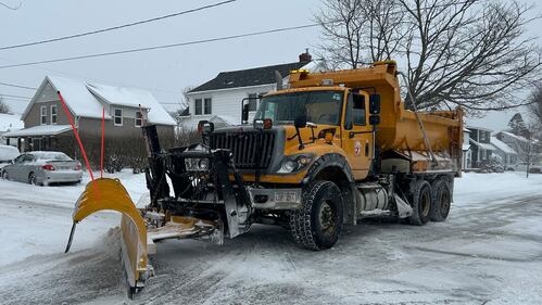 A snow plow is pictured on a Saint John street on Jan. 26, 2026. (CTV Atlantic / Avery MacRae)