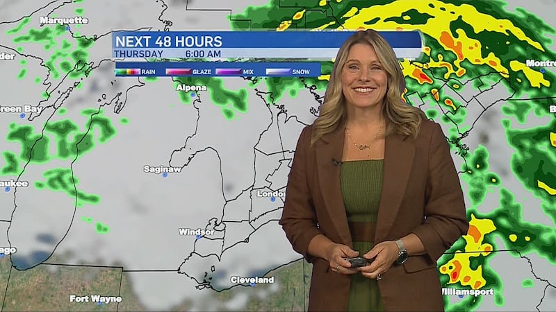 Cloudy skies Thursday with showers possible