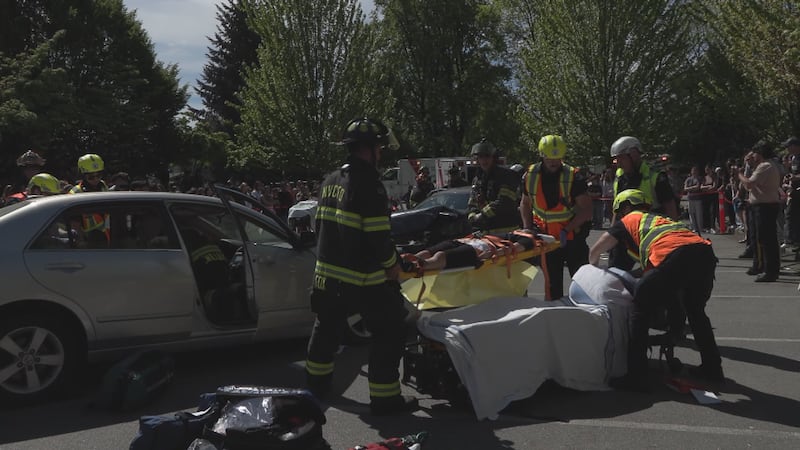 ‘Really drives it home’: Mock crash shows B.C. students the consequences of dangerous driving