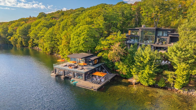 This nearly $26M cottage in Muskoka has a two-storey boathouse and enough space for 26 people