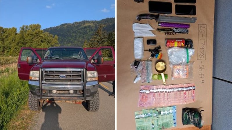 Stolen truck, cocaine and fentanyl seized in early morning arrest in Abbotsford, B.C.