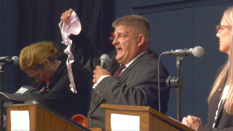 'Now they can vote for a woman,' Ontario mayoral candidate says after pulling out bra at debate