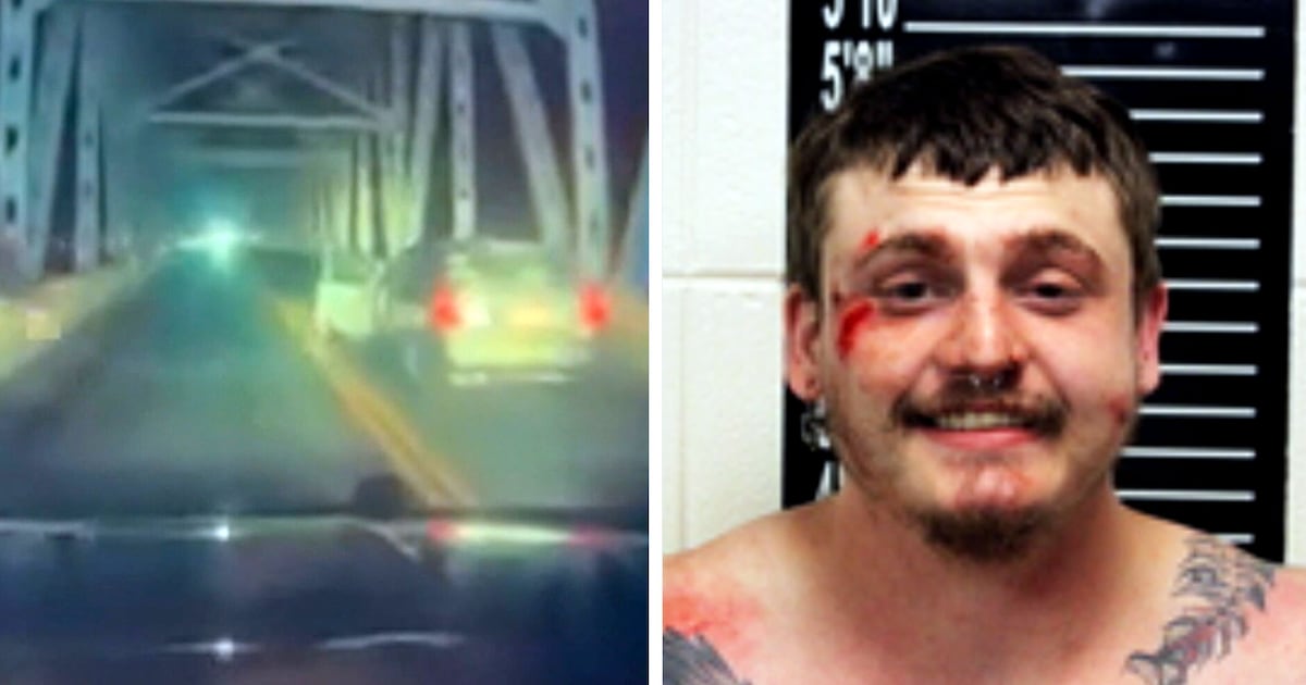 WATCH: High-speed police chase ends after suspect dives headfirst off bridge