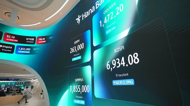 World shares are mixed and oil prices fall, markets in Asia skid in sell-off of AI-related shares