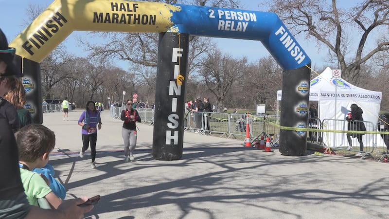 Running for cancer research, with a bit of police tape