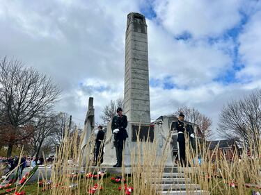 Remembrance Day ceremony in Fredericton, N.B. on Tuesday, Nov. 11, 2025. (CTV Atlantic/ Laura Brown)