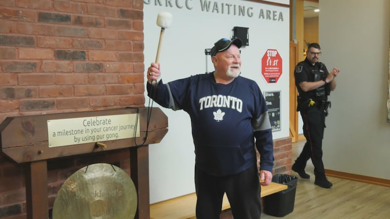 Gong stolen from cancer care centre in Kitchener reinstalled