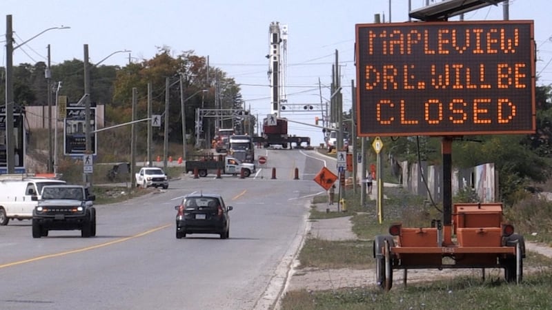Months-long road closure begins in south Barrie for construction project
