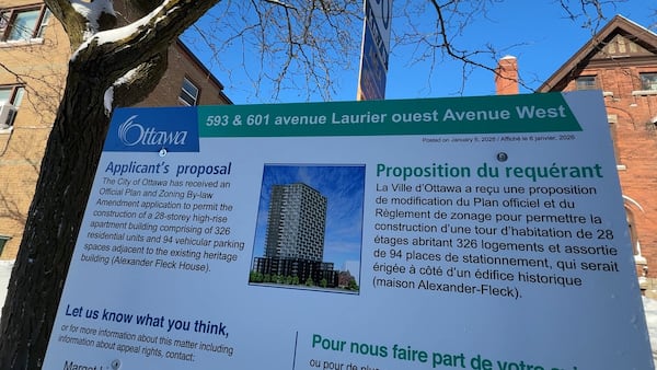 Proposed 28-storey high-rise would be built next to a heritage home in Centretown West