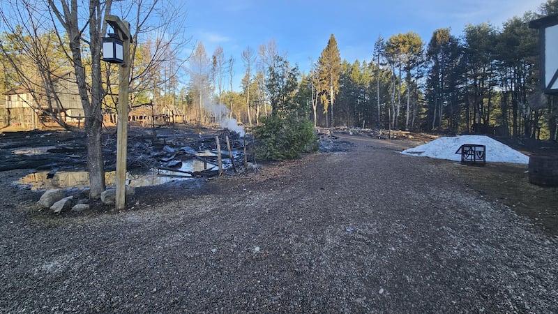 Devastating fire destroys 22 buildings in the Duche de Bicolline medieval village in Quebec