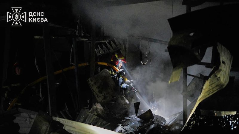 Russia pounds Kyiv for more than 12 hours, killing at least a dozen in 6th straight day of attacks