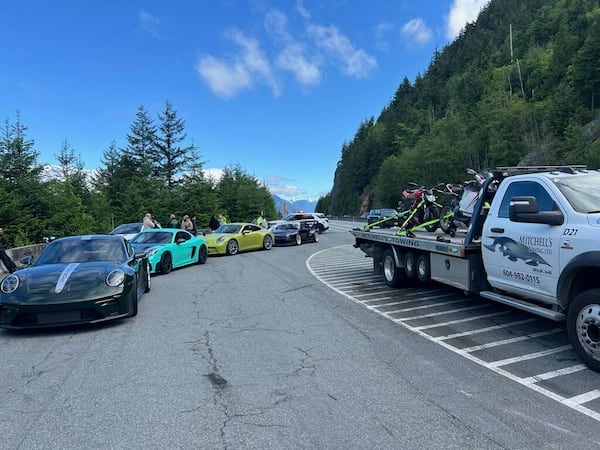 4 Porsches impounded for excessive speeding on B.C. mountain highway