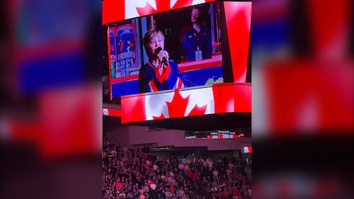 Heather Rankin performed the national anthem. (CTV/Marnie Ells)